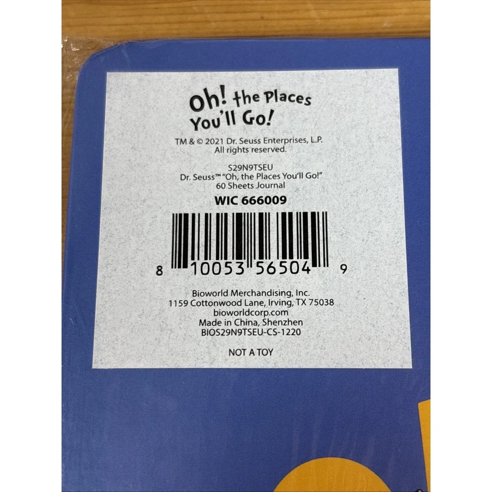 4~Dr Seuss Oh! The Places You'll‎ Go! Journal - 60 Sheets - NEW